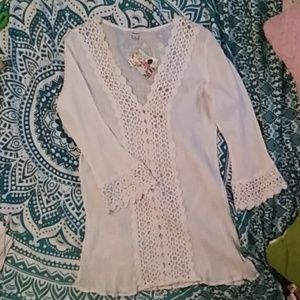 White cover up dress.  Perfect for the beach.